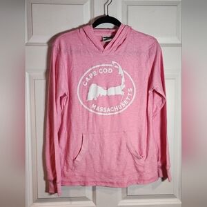 Coconut Creek Trading Company Pink Cape Cod Massachusetts Hoodie Large